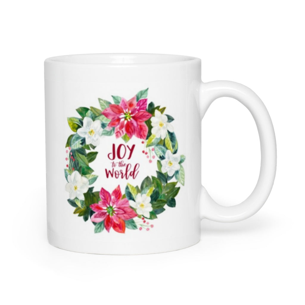 Joy to the World Wreath Mug